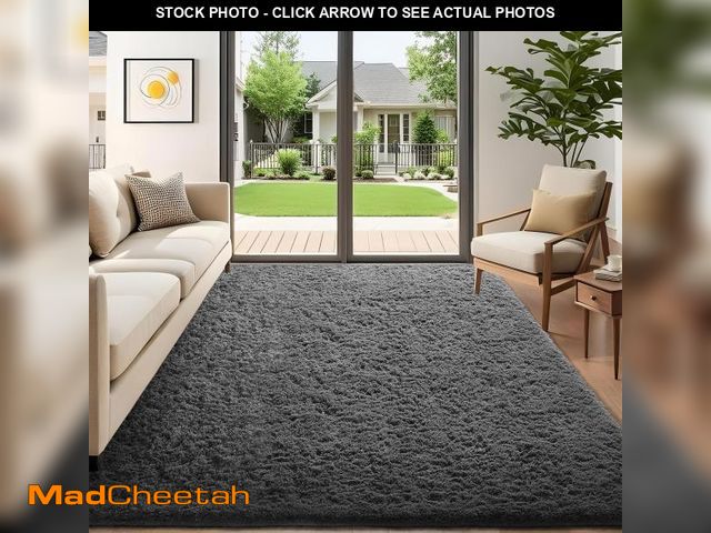 Lot 74-11554709 - Ophanie 5x7 Area Rugs for Living Room Grey, Fluffy Shag Large Fuzzy Plush Soft Rug, Gray Shaggy Floo...