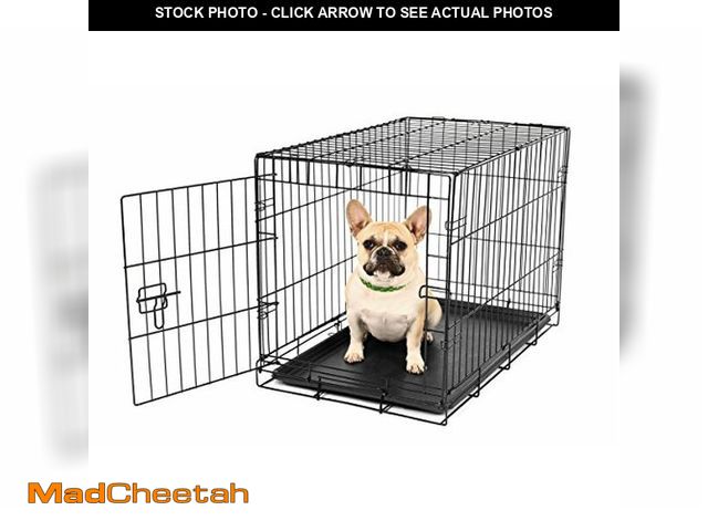 Lot 74-12664171 - Carlson Pet Products SECURE AND FOLDABLE Single Door Metal Dog Crate, Small, 24.0"L x 18.0"W x 19.0"...