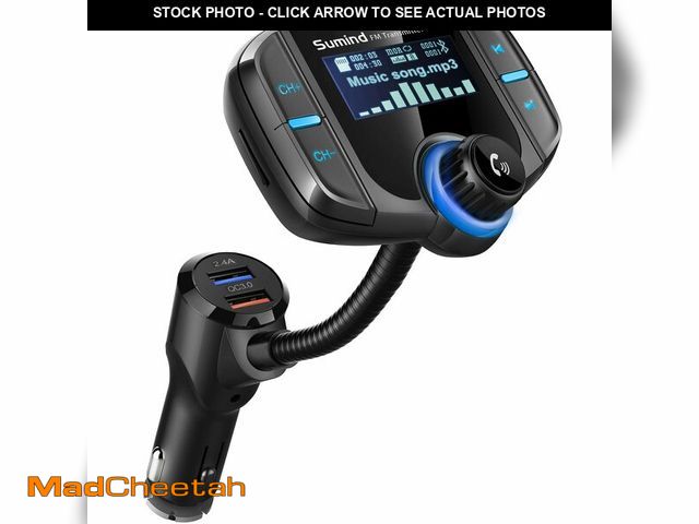 Lot 74-13954721 - Sumind 2026 Upgraded Wireless Bluetooth Car Adapter FM Transmitter, 1.7'' LCD Display, Flexible Goos...