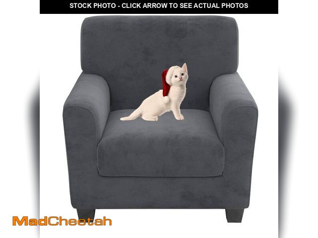 Lot 74-12719100 - XYMHUN Velvet Armchair Covers 2 Pieces Chair Covers for Living Room Super Stretch Anti Slip Chair Sl...