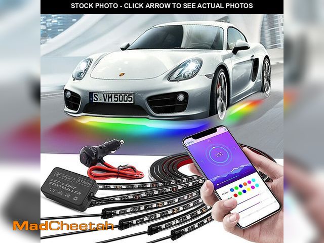 Lot 74-12699213 - Car Underglow Lights, Bluetooth Dream Color Chasing StripLights Kit, 6 PCS Waterproof Exterior Car L...