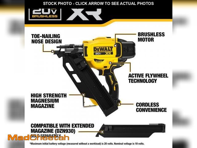 Lot 74-12085891 - DEWALT 20-Volt 30ÃâÃÂ° Cordless Framing Nailer (Tool-Only) - USED