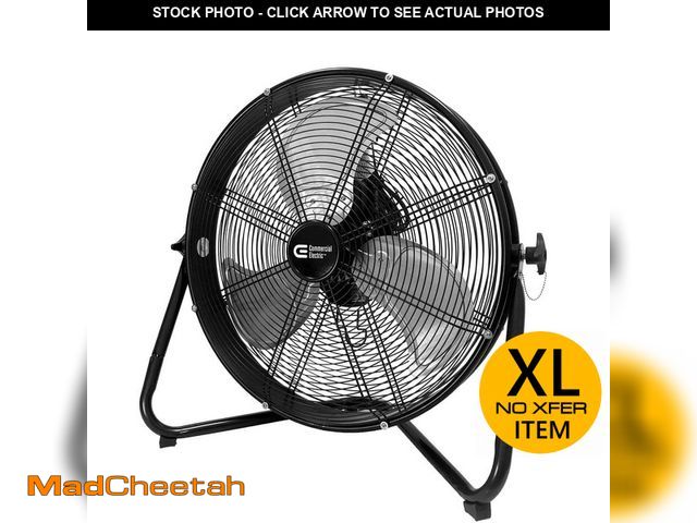 Lot 74-14558757 - Commercial Electric 20 in. 3-Speed High Velocity Shroud Floor Fan - UNUSED