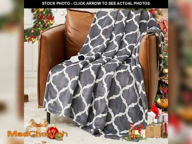 Lot 74-12712910 - Homemate Heated Blanket Electric Throw - 50Ã¢â¬Åx60Ã¢â¬Å Heating Blanket with 10 Fast Heat Level...