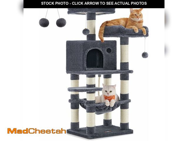 Lot 74-12544028 - Feandrea Cat Tree, 44.1-Inch Cat Tower for Indoor Cats, Multi-Level Cat Condo with 11 Scratching Pos...