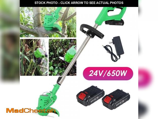 Lot 74-12493391 - KingFurt Electric Grass String Trimmer Cordless Weed Eaters Lawn Edger Weed Wacker Cutter with 2 Bat...
