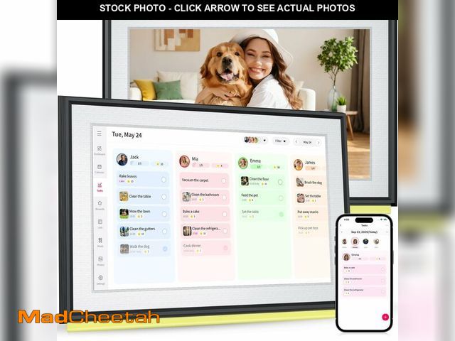 Lot 74-13958488 - BIGASUO 10.1" Digital Calendar, Smart Touchscreen Interactive Display, Electronic Organizer for Mont...