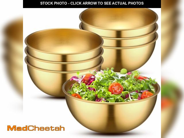 Lot 74-12715473 - Nuogo 10 Pcs Stainless Steel Mixing Bowls Decorative Esthetician Bowls for Thanksgiving Christmas Fi...