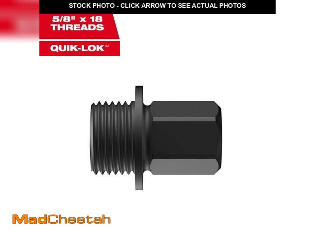 Lot 74-12777534 - Milwaukee Large Thread Adapters 5/8 in Shank for QUIK-LOK Hole Saw Arbor (5-Pack) - UNUSED