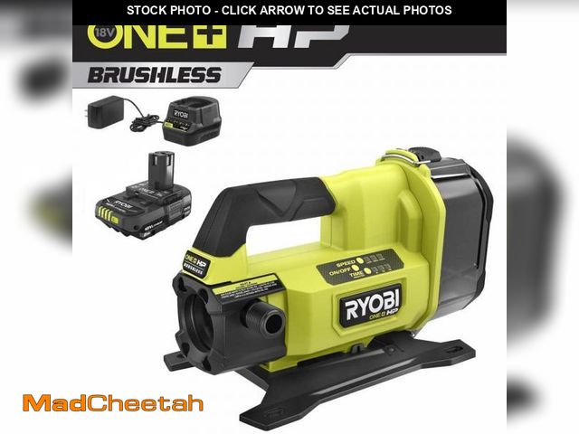 Lot 74-12055170 - RYOBI ONE+ HP 18V 1/4 hp Cordless Battery Powered Transfer Pump with 2.0 Ah Battery and Charger - UN...
