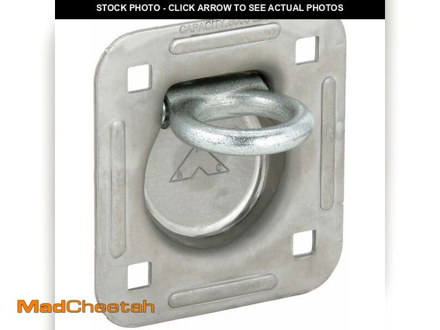 Lot 74-14320824 - CargoSmart Heavy-Duty Bolt On Recessed Mount D-Ring with Back Plate 3/8 in. Dia, 4 -1/2 in. x 5 in. ...