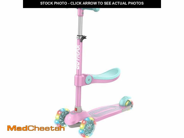 Lot 74-14351291 - GOTRAX BoblooPro 3-Wheel Light-Up Kick Scooter For Kids Ages 3-8, with Folding Adjustable/Rmovable S...