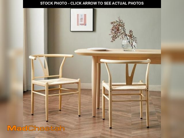 Lot 74-12427725 - Better Homes &amp; Gardens Springwood Wishbone Chair 2 Pack  Light Natural Color Finish for Indoor -...