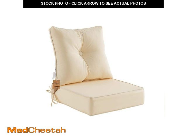 Lot 74-14242290 - Deep Seat High Back Chair Cushions Outdoor Replacement Patio Seating Cushions, Seat 24 in. L x 24 in...