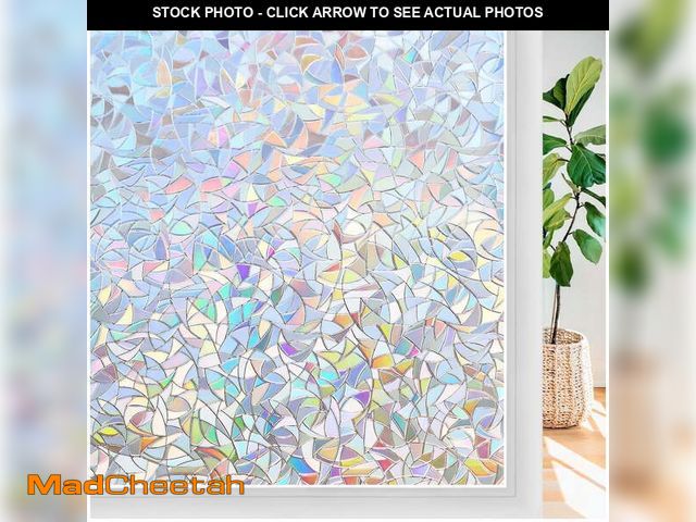 Lot 74-14351255 - Pigo Window Privacy Film Rainbow Film Decorative Window Sticker, 3D Static Stained Glass Cling Tint ...