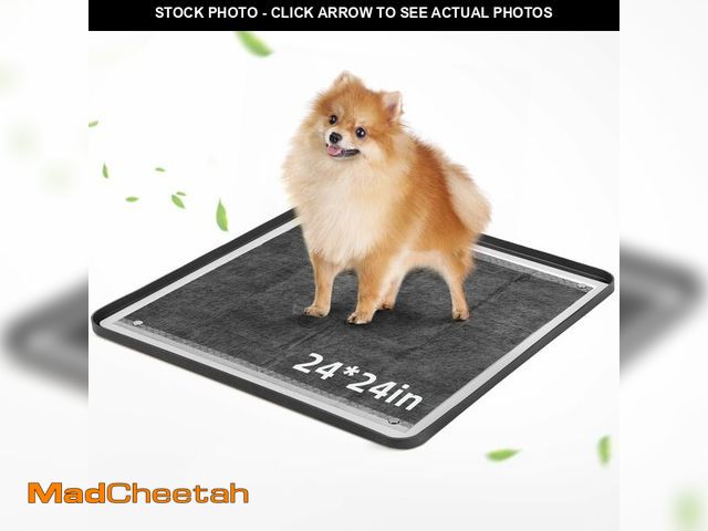 Lot 74-12703833 - Mora Pets Pee Pad Holder 24 x 24 Inch Raised Edge Silicone Training Mat Indoor Dog Potty Tray Non-Sl...