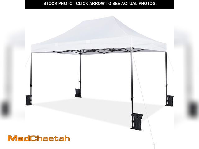Lot 74-12774875 - Yaheetech Heavy Duty Pop Up Canopy Tent, 10x15 Commercial Instant Shelter Tent, Outdoor Adjustable C...
