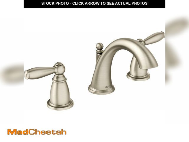 Lot 74-12329438 - Moen T6620BN Brantford Two Handle 8 in. Widespread Bathroom Faucet Trim Kit Valve Required, Brushed ...