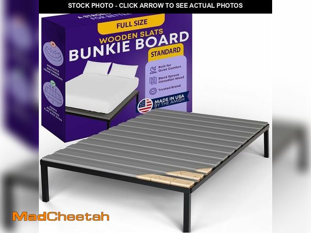 Lot 74-13331463 - Greaton, 0.75-Inch Horizontal Wooden Bunkie Board/Bed Slats, 72" x 54", Grey - UNUSED