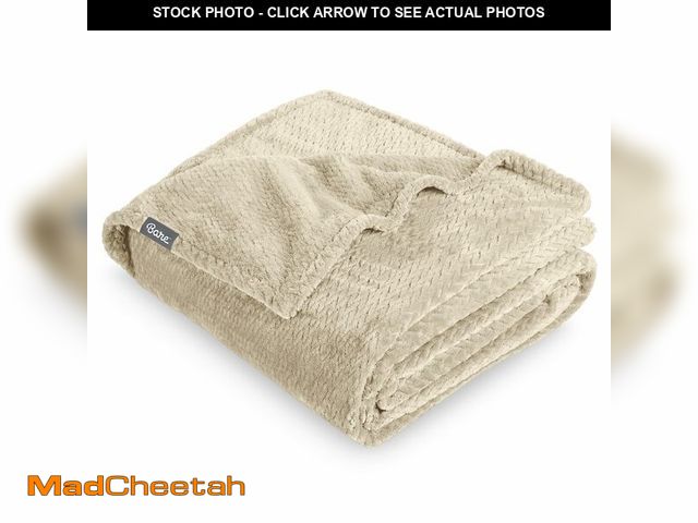 Lot 74-13947702 - Bare Home Textured Fleece Blanket - King Size - Ultra-Soft Lightweight for Bed, Sofa, and Couch - Lu...