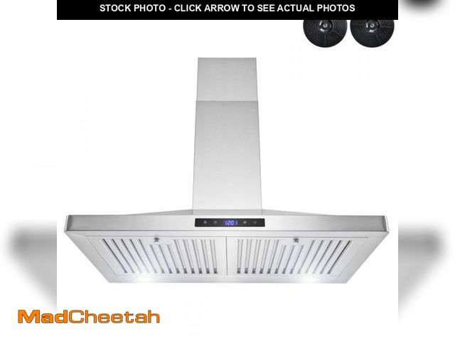 Lot 74-12291401 - RH0419 30" Convertible Wall Mount Range Hood with 217 CFM  Touch Panel Control  Baffle Filters  Carb...