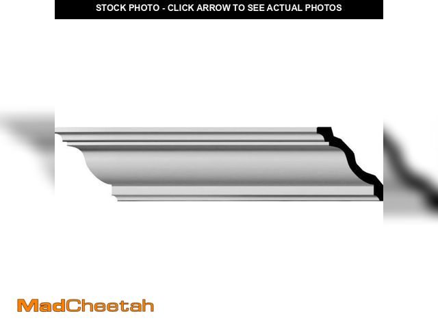Lot 74-12135367 - Endurathane Edwards Crown Moulding, 5"H x 4"P x 6 3/8"F x 94 1/2"L, Factory Primed - UNUSED