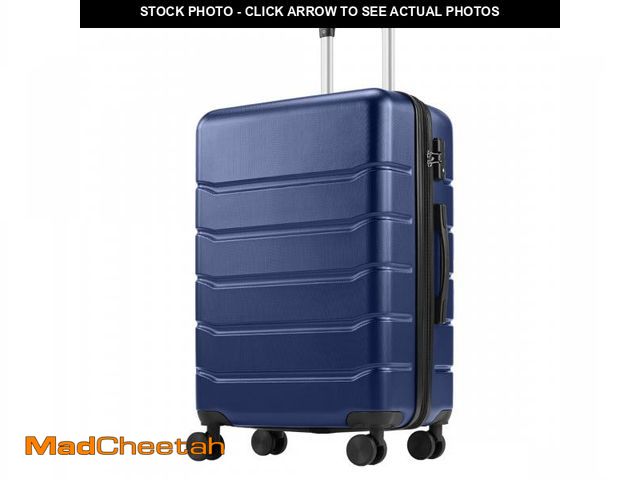 Lot 74-12481333 - (MISSING KEYS) edx 28 Inch Hardside Expandable Luggage with Spinner Wheels, Checked-Large Lightweigh...
