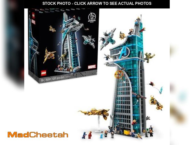 Lot 74-12342162 - LEGO Marvel Avengers Tower Building Kit, Detailed Recreation of The Iconic HQ Featuring Classic Movi...