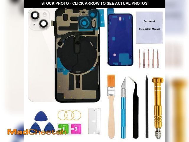 Lot 74-12119468 - Perzework Rear Back Glass Replacement for iPhone 14 6.1-inches with Reparing Toolkit and All Necessa...