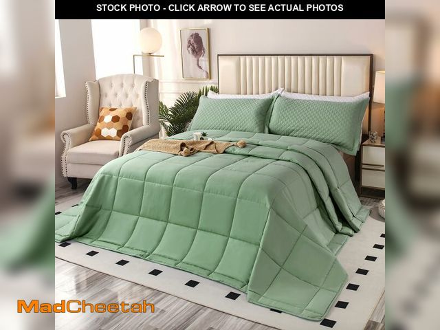 Lot 74-14153136 - SOULOOOE Oversized California King Comforter Set 120x120, Extra Large King Size Quilts 3 Pieces Ligh...
