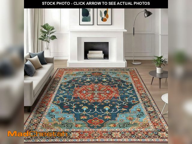 Lot 74-14444771 - WILLSUN Washable Area Rugs, 5x7 Non-Slip Boho Large Area Rugs for Living Room, Bedroom, Machine Wash...