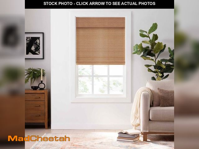 Lot 74-12898313 - Eclipse Bamboo Roman Shades for Windows (60" x 72"), Semi-Privacy Light-Filtering Cordless Blinds fo...