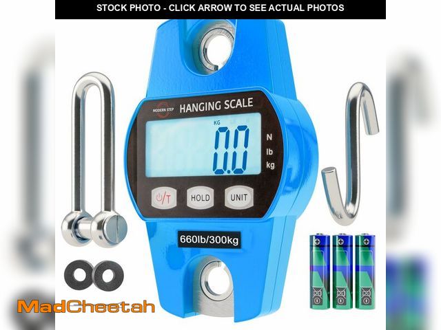 Lot 74-14379681 - Digital Hanging Scale 660 LB 300 KG - Professional Heavy Duty Waterproof Fish Scale - Portable Durab...