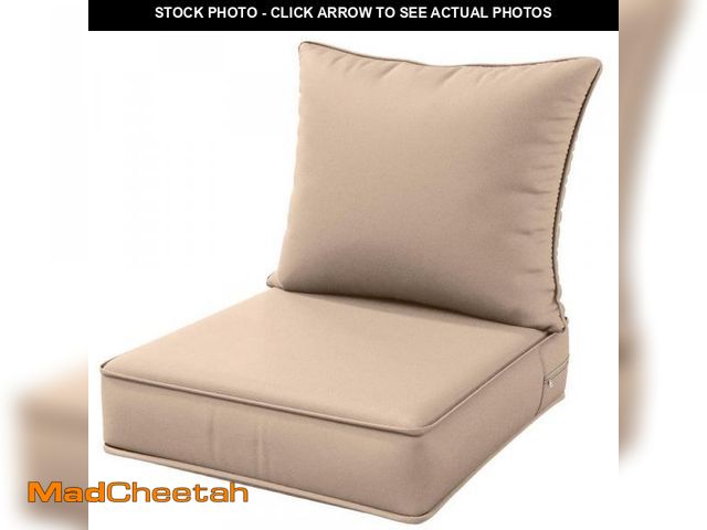 Lot 74-12463226 - WNP 22 in. x 24 in. x 4 in. Square Outdoor Deep Seating Cushion Set Seat and Back Cushion for Chair ...