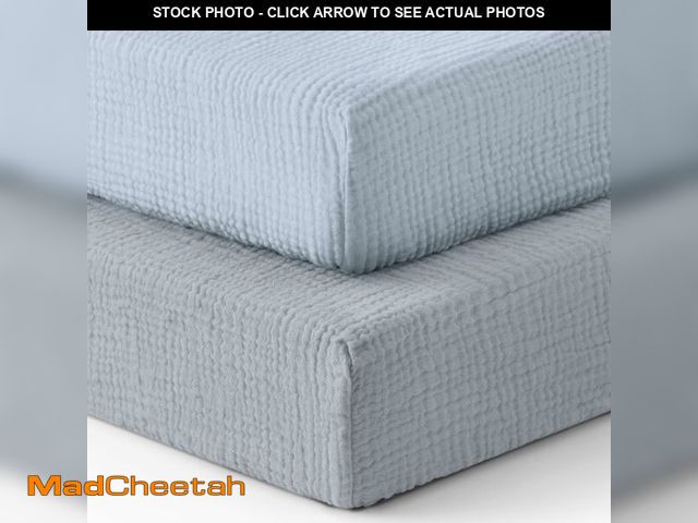 Lot 74-12698873 - Blissful Diary Muslin Crib Sheets for Girl Boy, Boho Neutral Soft Cotton Baby Sheet for 52''x28'' St...