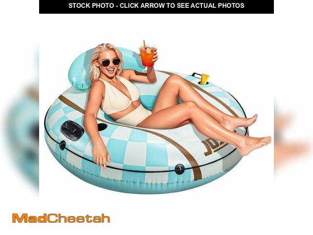 Lot 74-12437869 - JOSEN River Floats for Adults Heavy Duty 350lb, XL River Tubes for Floating - 53" Large Pool Floats ...