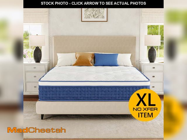 Lot 74-12668673 - EGOHOME 10 inch King Hybrid Mattress, Medium Firm, Cooling Gel, Pressure Relief, Mattress in a Box -...