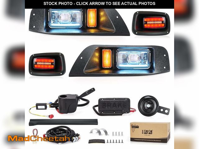 Lot 74-13620782 - 10L0L Golf Cart Headlight Kit for EZGO TXT (1995-2013) - 12V/36V/48V Street Legal Light Kit with Bui...