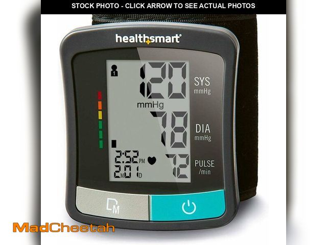 Lot 74-13042130 - HealthSmart Digital Standard Blood Pressure Monitor with Automatic Upper Cuff That Displays Pulse Ra...