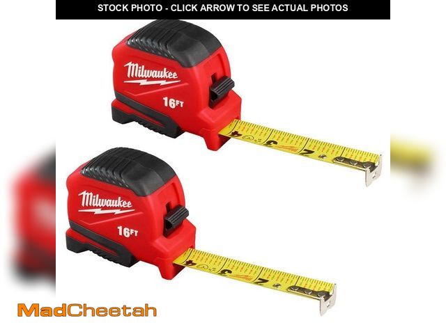 Lot 74-13692114 - Milwaukee 16ft Compact Tape Measure 2-Pack - UNUSED