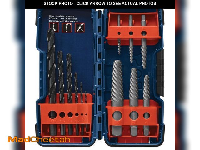 Lot 74-14585353 - Bosch High-Carbon Steel Spiral Flute Screw Extractor Set (12-Piece) BSPE6D - UNUSED