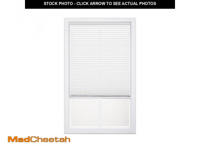Lot 74-12141133 - DEZ FURNISHINGS Cordless 1" Light Filtering Cellular Shade, 27"W x 48"H, White - UNUSED