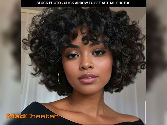 Lot 74-12843508 - LIBERHEART Short Curly Human Hair Wigs for Black Women Afro Curly Wig Pixie Cut Wig Loose Curly Wig ...