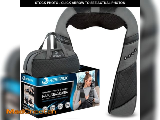 Lot 74-12705262 - RESTECK Massagers for Neck and Back with Heat - Deep Tissue 3D Kneading Pillow, Electric Shiatsu Sho...