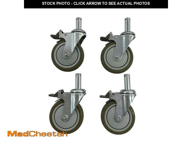 Lot 74-13129571 - HDX 5 in. Heavy Duty Industrial Stem Casters (4-Pack) - UNUSED