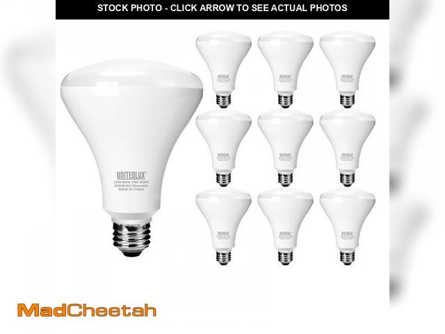 Lot 74-12188555 - UNITEDLUX BR30 10W (65WREPLACEMENT) LED Bulb WARMWHITE 3000K Pack of 10 - UNUSED