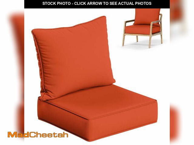 Lot 74-12831794 - Kimunuk Outdoor Deep Seat Cushion Set, 24" x 24" x 6.5" Patio Furniture Chair Cushions Replacement f...