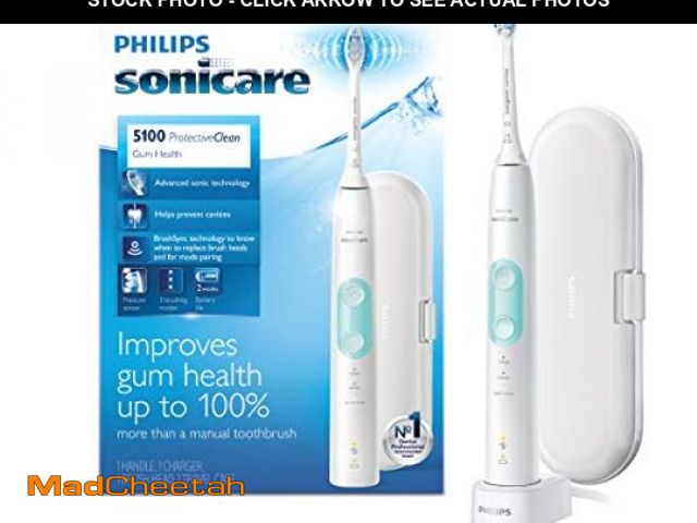 Lot 74-12330509 - Philips Sonicare ProtectiveClean 5100 Rechargeable Electric Toothbrush, with Pressure Sensor, 3 Clea...