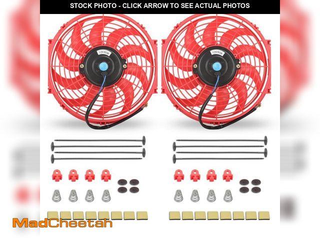 Lot 74-12602722 - FGJQEFG 12 Inch Universal Slim Fan Push Pull Electric Radiator 12V 80W High Performance Cooling Fan ...