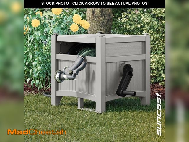 Lot 74-14439961 - Suncast 100 ft. Hose Hideaway Dove Gray - USED